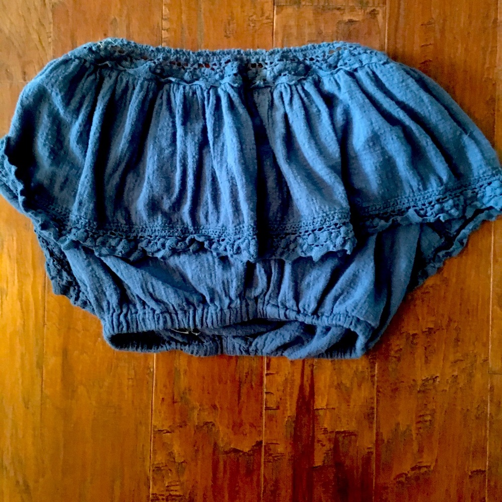 Blue Western Tube Top